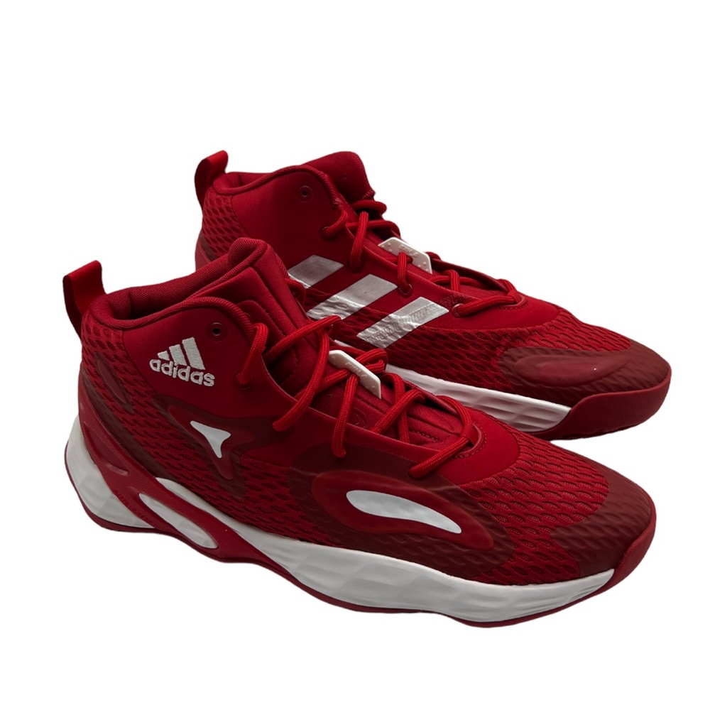 ADIDAS EXHIBIT A SM RED SAMPLE MID BASKETBALL SHOES GW7934 MENS SIZE 12…